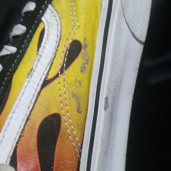 Vans Mens Flame Old Skool Black with yellow sz. 12 - Picture 15 of 16